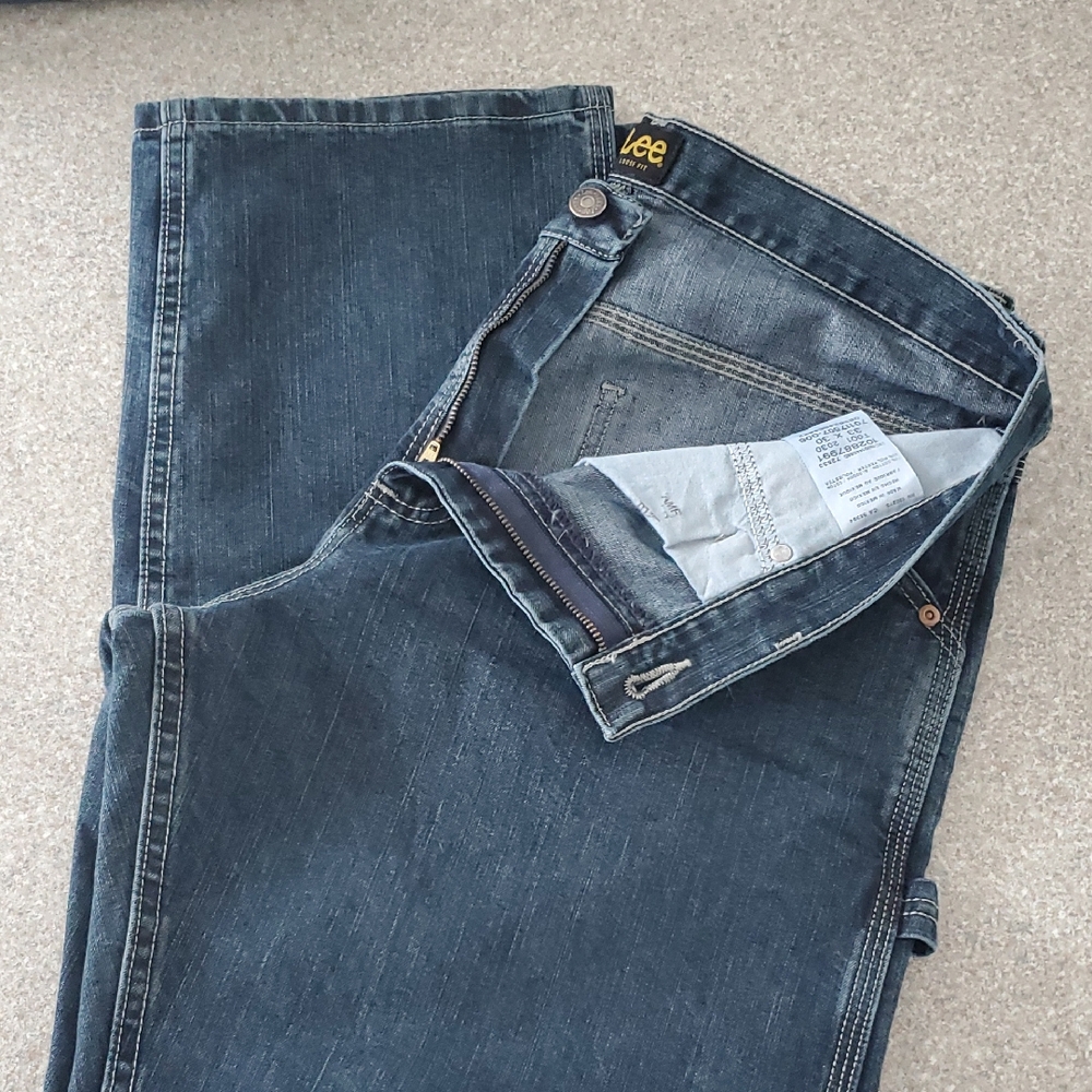 Lee Men's Dark Blue Straight Jeans